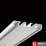 Goelst Dubbele gordijnrails G-4530 | 3 brede sporen Goelst Dubbele gordijnrails G-4530 | 3 brede sporen