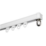Gordijnrails U-Rail Aluminium Wit Compleet Gordijnrails U-Rail Aluminium Wit Compleet