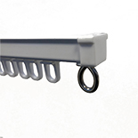 Gordijnrails U-Rail Aluminium Wit Compleet Gordijnrails U-Rail Aluminium Wit Compleet